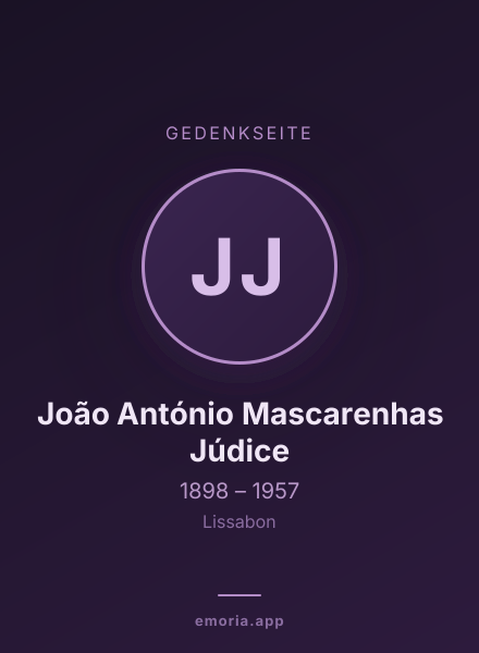 Gedenkportrait von João António Mascarenhas Júdice