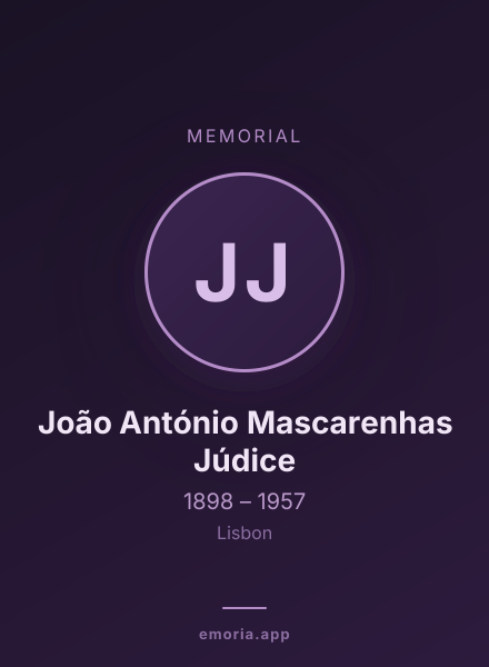 Memorial portrait of João António Mascarenhas Júdice