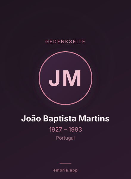 Gedenkportrait von João Baptista Martins