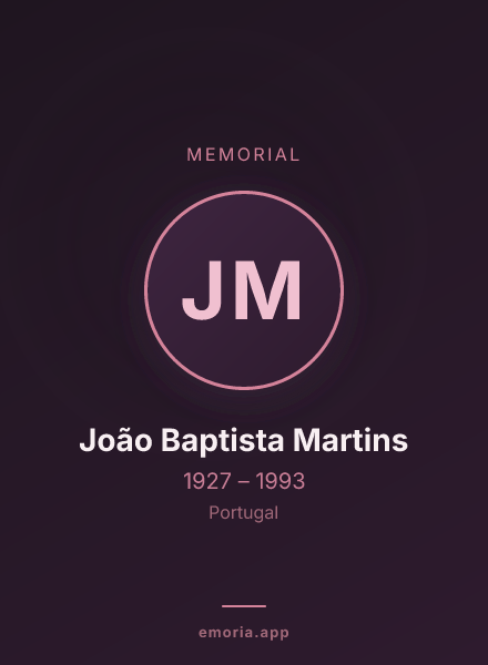 Memorial portrait of João Baptista Martins
