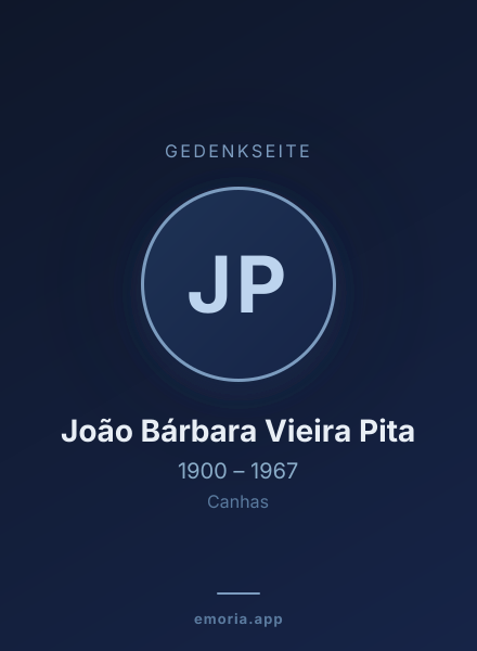 Gedenkportrait von João Bárbara Vieira Pita