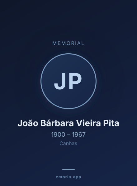 Memorial portrait of João Bárbara Vieira Pita