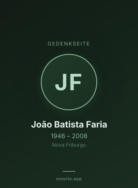 Gedenkportrait von João Batista Faria