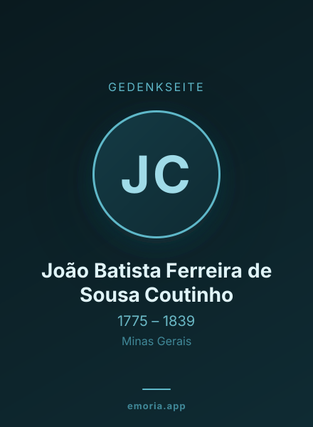 Gedenkportrait von João Batista Ferreira de Sousa Coutinho
