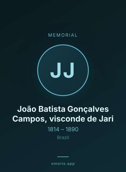 Memorial portrait of João Batista Gonçalves Campos, visconde de Jari