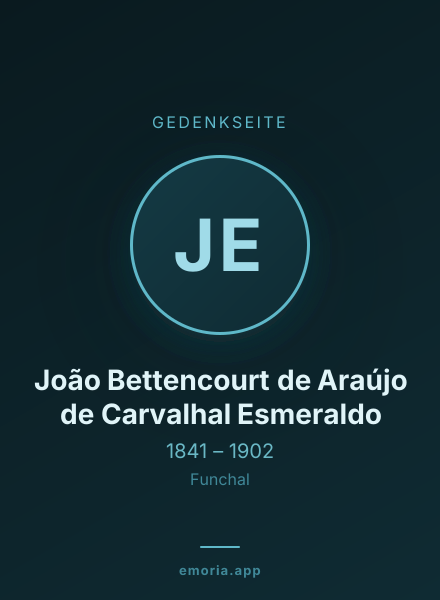 Gedenkportrait von João Bettencourt de Araújo de Carvalhal Esmeraldo
