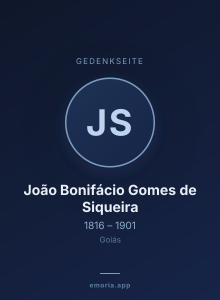 Gedenkportrait von João Bonifácio Gomes de Siqueira