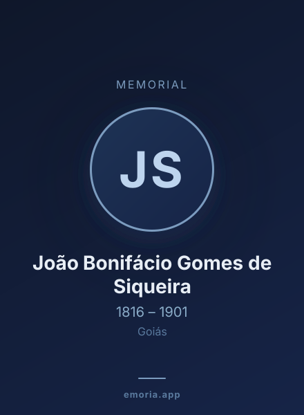 Memorial portrait of João Bonifácio Gomes de Siqueira