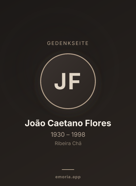 Gedenkportrait von João Caetano Flores