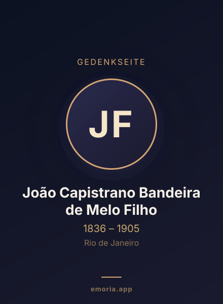Gedenkportrait von João Capistrano Bandeira de Melo Filho