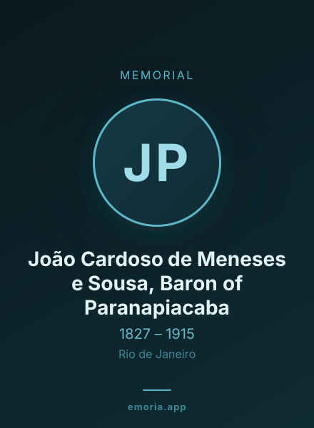 Memorial portrait of João Cardoso de Meneses e Sousa, Baron of Paranapiacaba