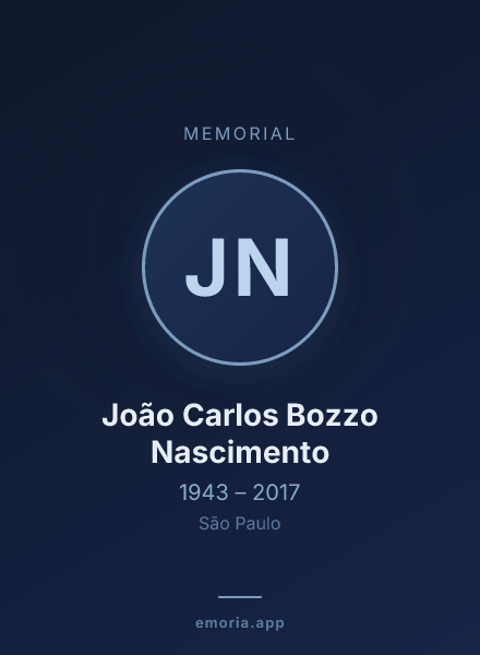 Memorial portrait of João Carlos Bozzo Nascimento