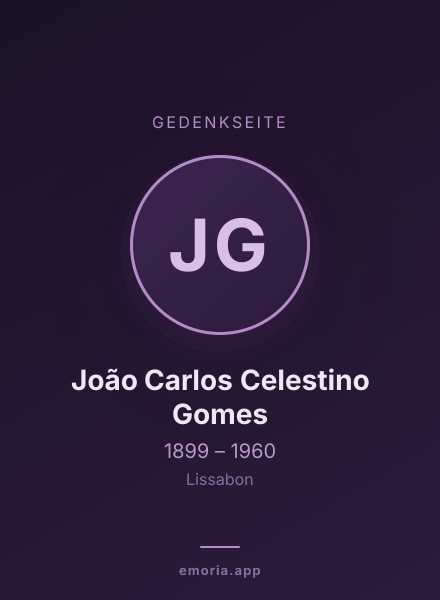 Gedenkportrait von João Carlos Celestino Gomes