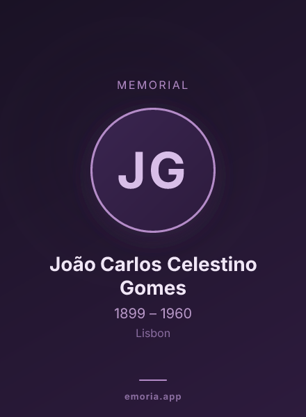 Memorial portrait of João Carlos Celestino Gomes