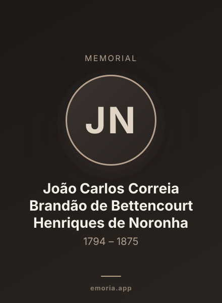 Memorial portrait of João Carlos Correia Brandão de Bettencourt Henriques de Noronha