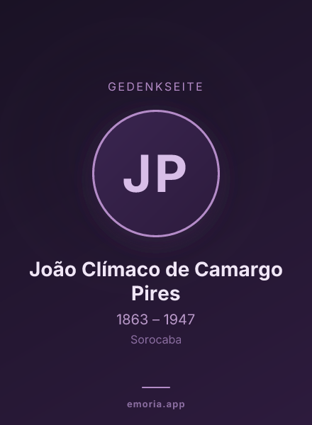 Gedenkportrait von João Clímaco de Camargo Pires