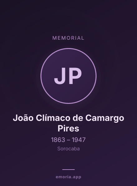 Memorial portrait of João Clímaco de Camargo Pires
