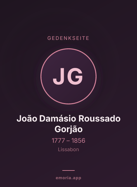 Gedenkportrait von João Damásio Roussado Gorjão