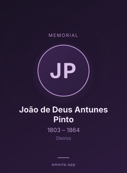 Memorial portrait of João de Deus Antunes Pinto