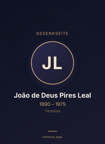 Gedenkportrait von João de Deus Pires Leal