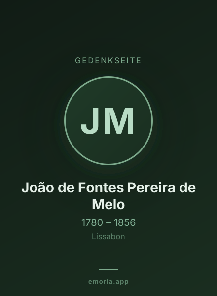 Gedenkportrait von João de Fontes Pereira de Melo