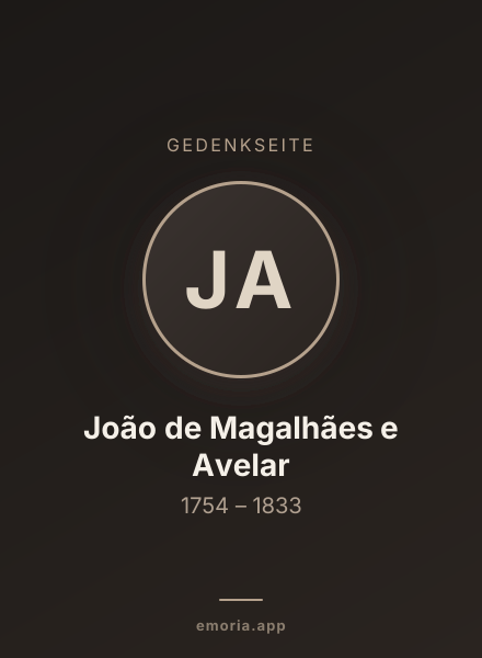 Gedenkportrait von João de Magalhães e Avelar