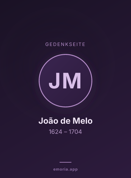 Gedenkportrait von João de Melo