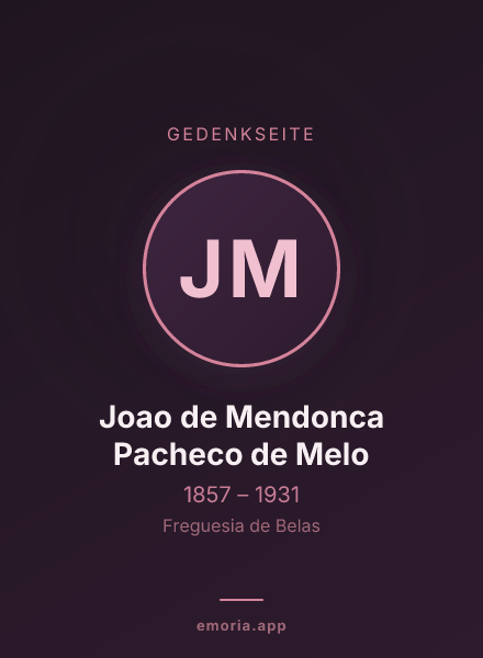 Gedenkportrait von Joao de Mendonca Pacheco de Melo