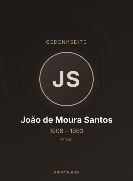 Gedenkportrait von João de Moura Santos