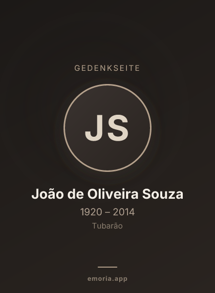 Gedenkportrait von João de Oliveira Souza