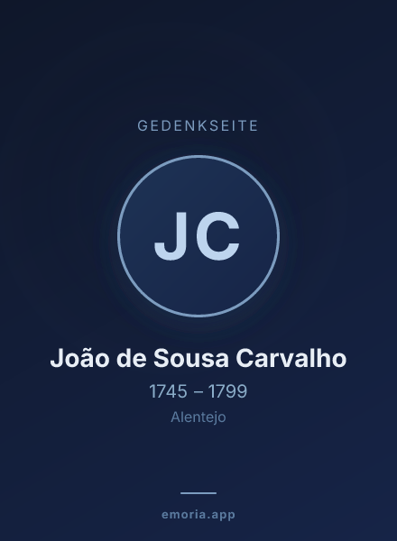 Gedenkportrait von João de Sousa Carvalho