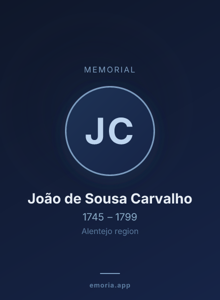 Memorial portrait of João de Sousa Carvalho