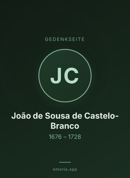 Gedenkportrait von João de Sousa de Castelo-Branco