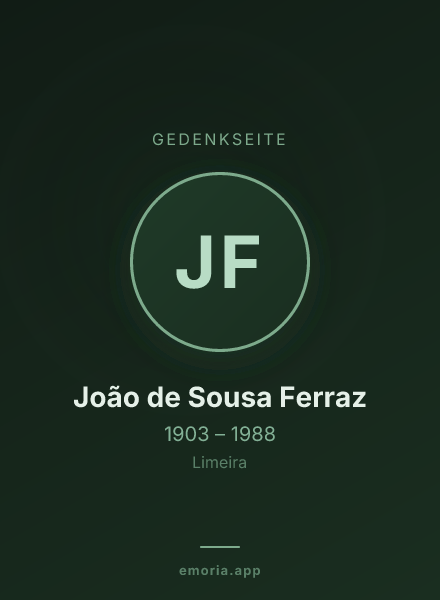 Gedenkportrait von João de Sousa Ferraz
