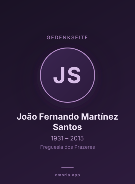 Gedenkportrait von João Fernando Martínez Santos
