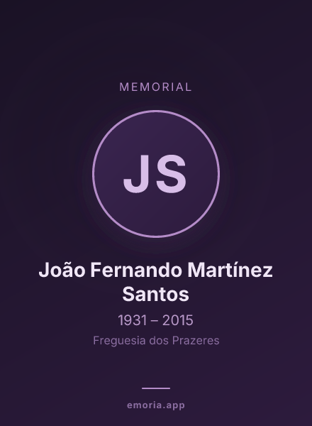 Memorial portrait of João Fernando Martínez Santos