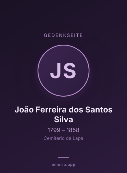 Gedenkportrait von João Ferreira dos Santos Silva