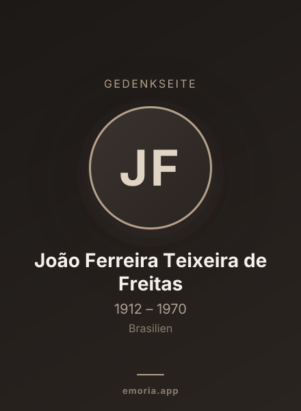 Gedenkportrait von João Ferreira Teixeira de Freitas