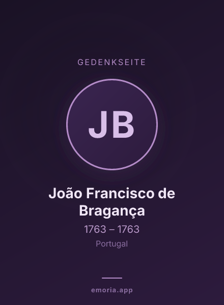 Gedenkportrait von João Francisco de Bragança