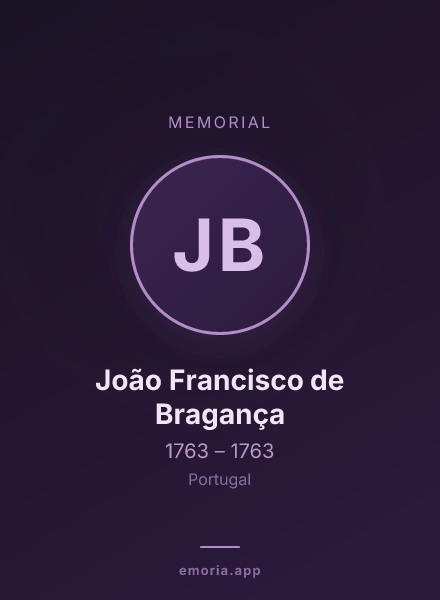 Memorial portrait of João Francisco de Bragança