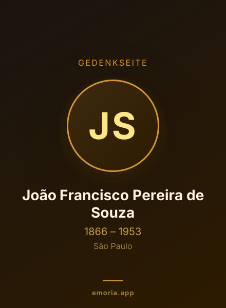 Gedenkportrait von João Francisco Pereira de Souza