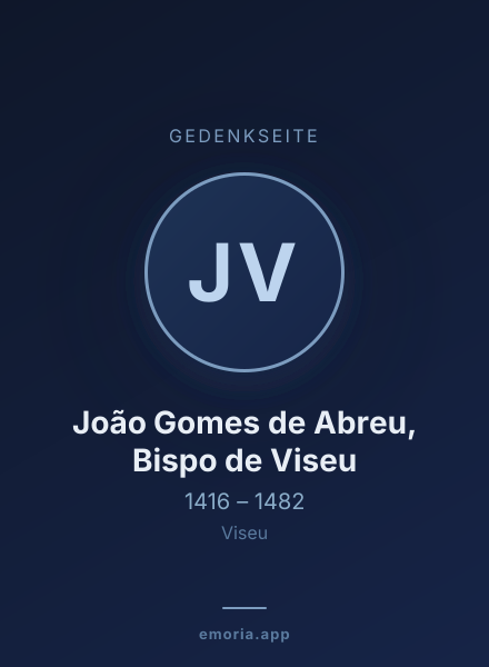 Gedenkportrait von João Gomes de Abreu, Bispo de Viseu