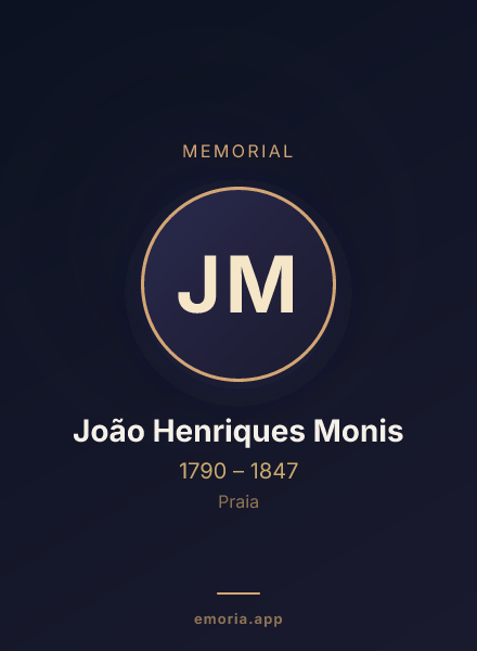 Memorial portrait of João Henriques Monis