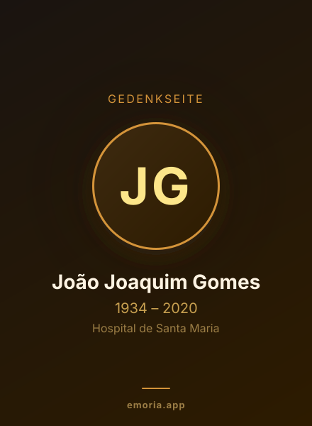 Gedenkportrait von João Joaquim Gomes