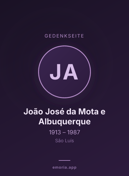 Gedenkportrait von João José da Mota e Albuquerque