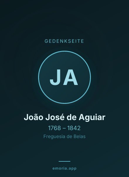 Gedenkportrait von João José de Aguiar