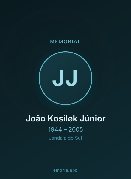 Memorial portrait of João Kosilek Júnior