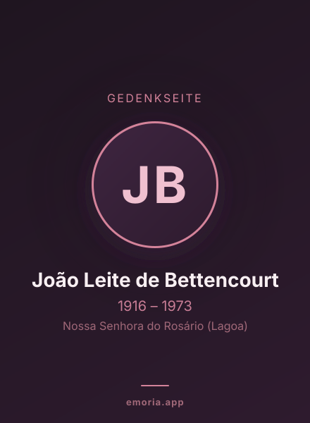 Gedenkportrait von João Leite de Bettencourt