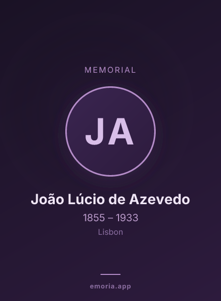 Memorial portrait of João Lúcio de Azevedo