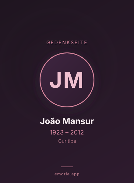 Gedenkportrait von João Mansur